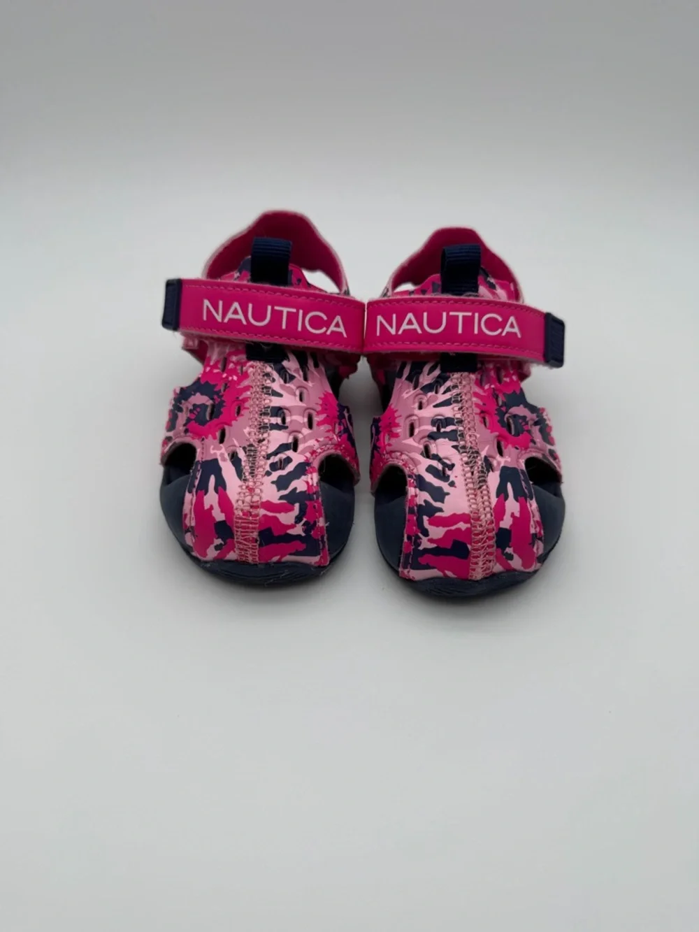 Nautica Kids Pink Camouflage Water Shoes with Navy Accents